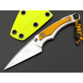 Knife Tech нож Гелион сталь K340 satin, рукоять сталь, G10 yellow, kydex neon yellow Knife Tech нож Гелион сталь K340 satin, рукоять сталь, G10 yellow, kydex neon yellow