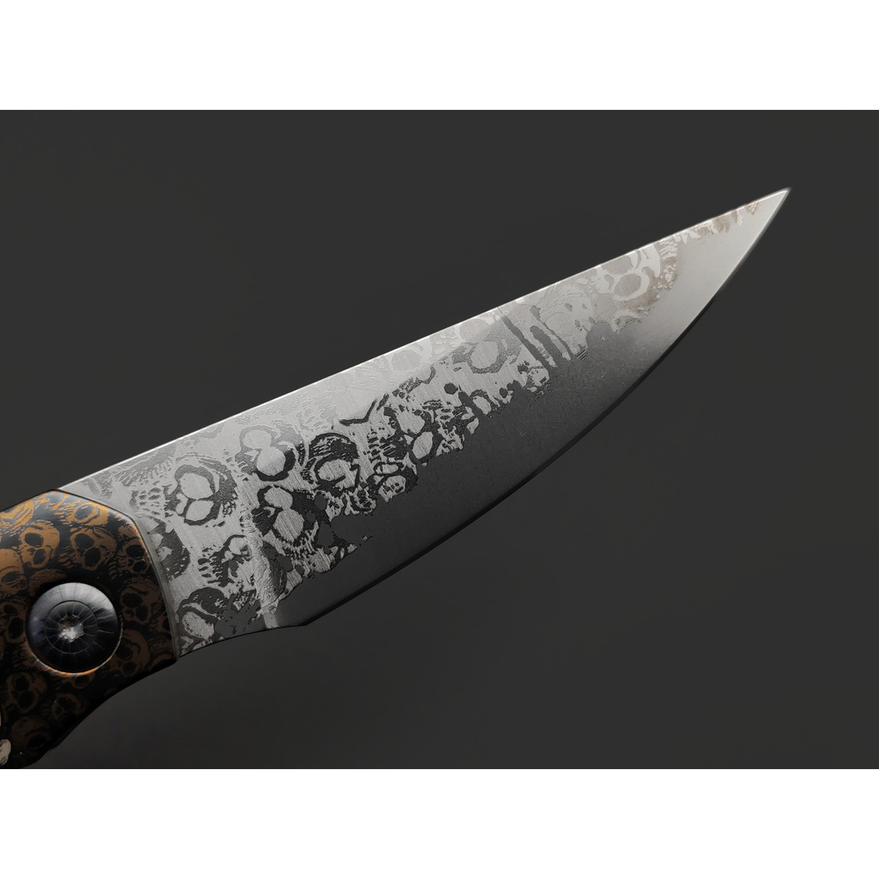 Ponomarev Forge нож Friction "Дама с Косой" сталь VG-10, рукоять Титан, лазерная гравировка