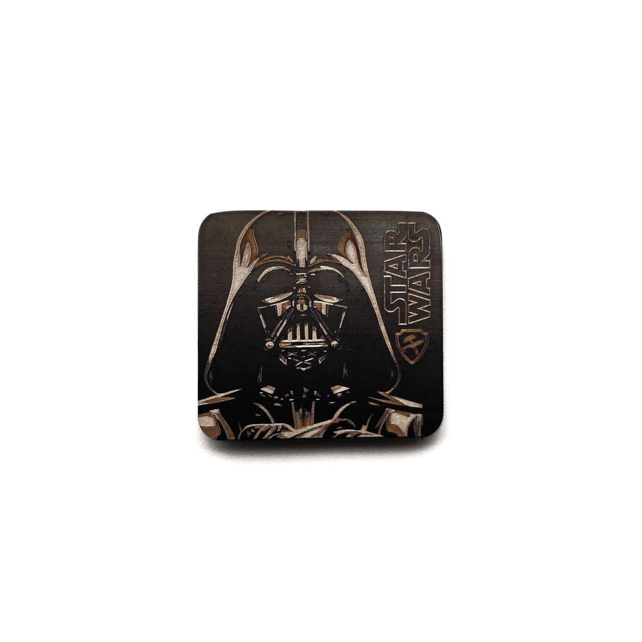 Ponomarev Forge патч 25х25 мм "Darth Vader" титан, лазерная гравировка