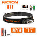 NICRON светодиодный налобный двухлучевой фонарик H11 500LM IP65 NICRON светодиодный налобный двухлучевой фонарик H11 500LM IP65