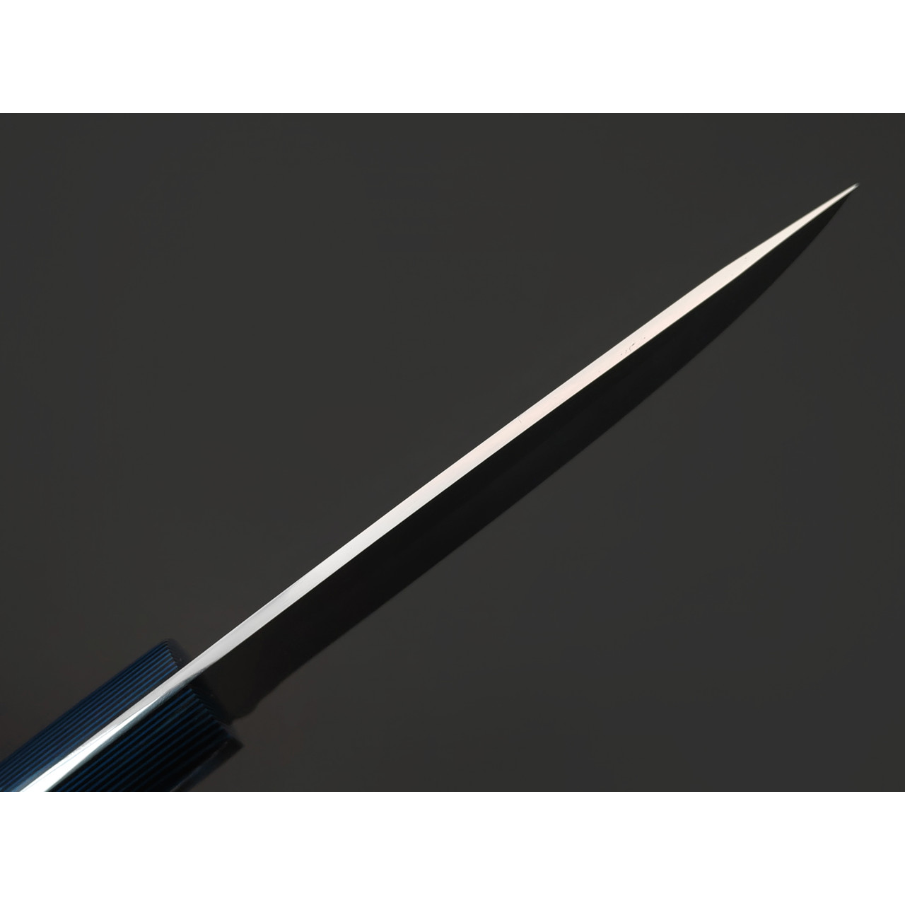 Стальные Бивни нож Сканди ЦМ сталь K110, рукоять G10 black & blue, отверстия
