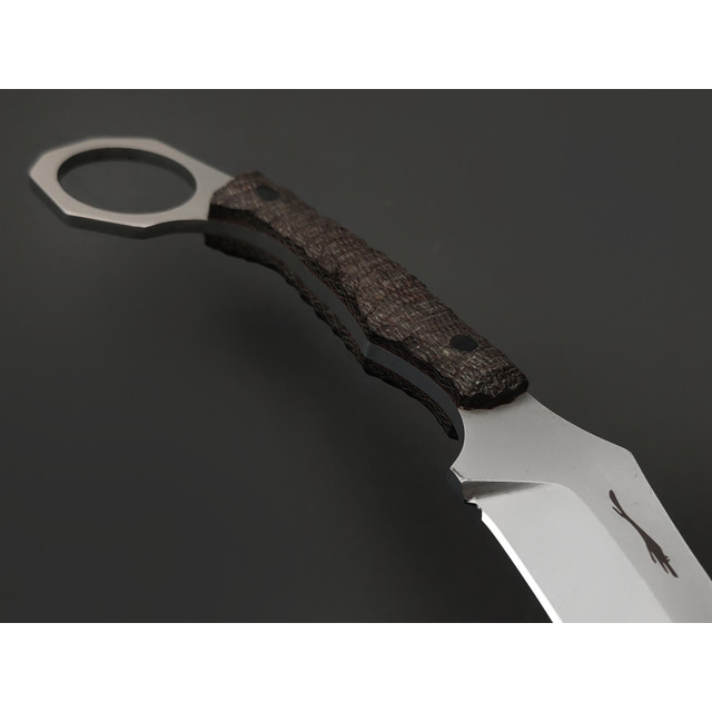 Волчий Век нож Керамбит сталь N690 WA стоунвош, рукоять Micarta
