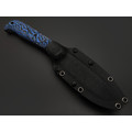 Волчий Век нож Oldschool сталь N690 WA стоунвош, рукоять G10 black & blue, пины карбон Волчий Век нож Oldschool сталь N690 WA стоунвош, рукоять G10 black & blue, пины карбон