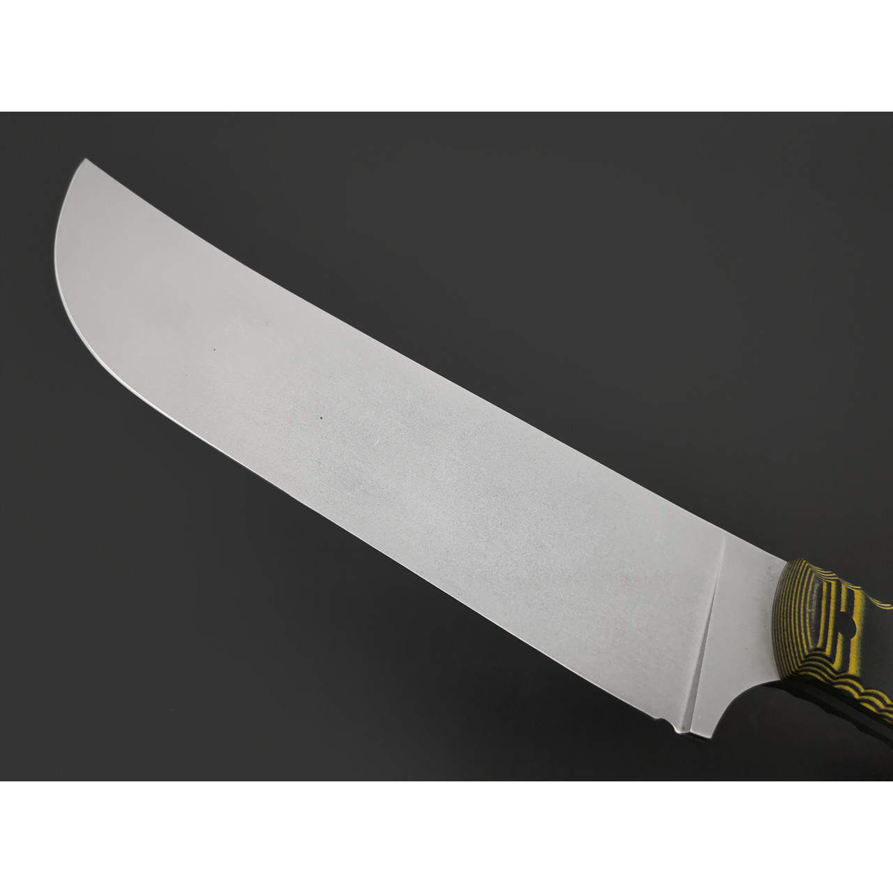 Волчий Век нож Пчак сталь N690 WA стоунвош, рукоять G10 black & yellow, пины карбон