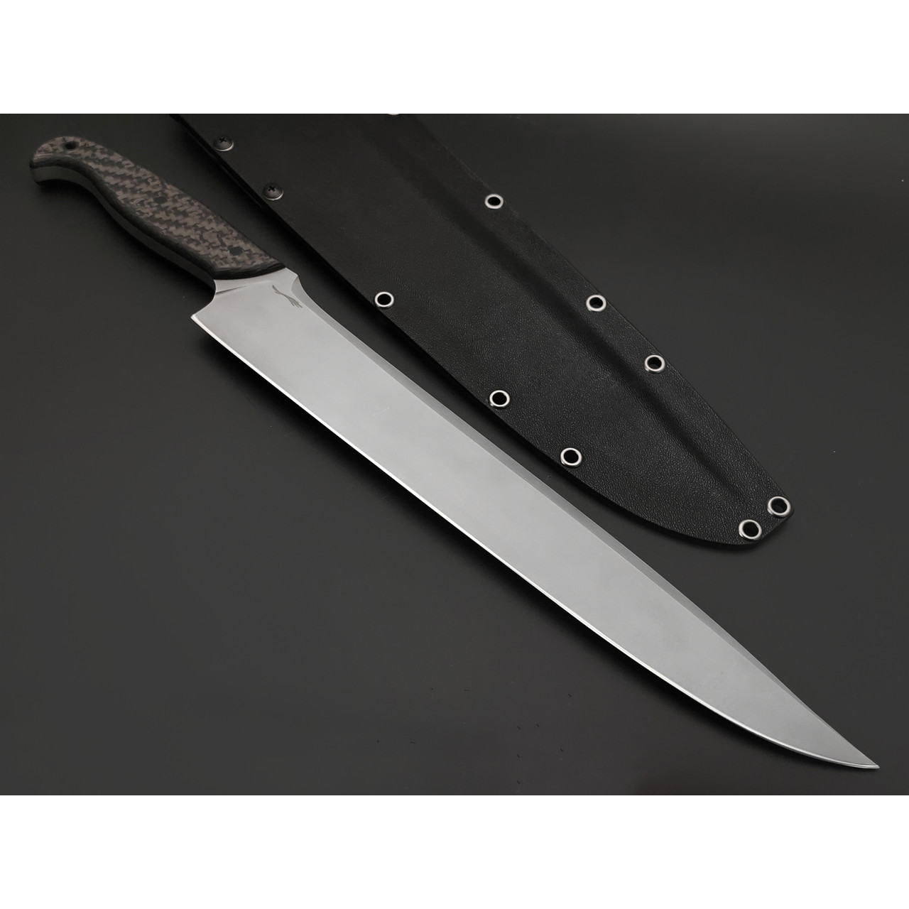 Волчий Век нож Беркем XXL сталь 1.4116 WA стоунвош, рукоять Carbon fiber
