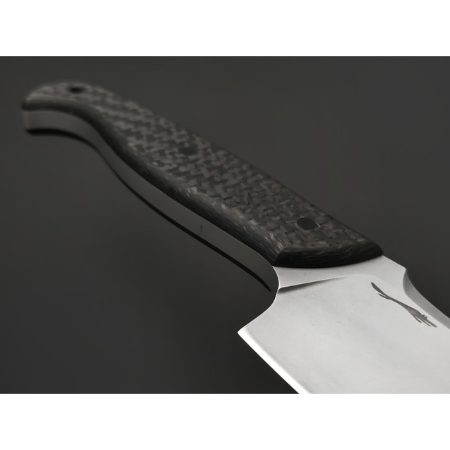 Волчий Век нож Беркем XXL сталь 1.4116 WA стоунвош, рукоять Carbon fiber
