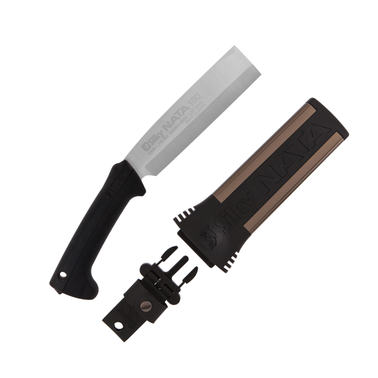 Silky нож Nata double blade 180 мм 555-18, рукоять резина чёрная