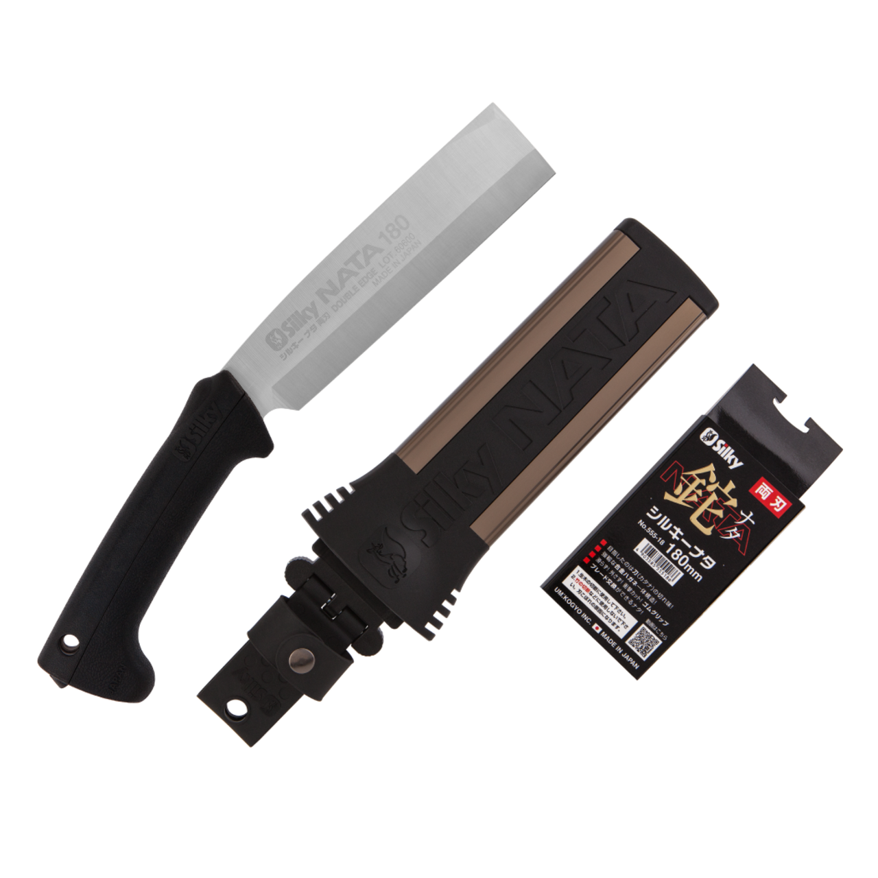 Silky нож Nata double blade 180 мм 555-18, рукоять резина чёрная