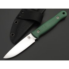 Град Горький нож Маус сталь Aus-10Co satin, спуски конвекс, рукоять Micarta green