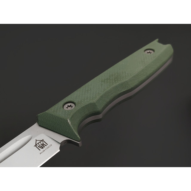 Град Горький нож Тактик сталь Aus-10Co bead blast, рукоять Micarta olive