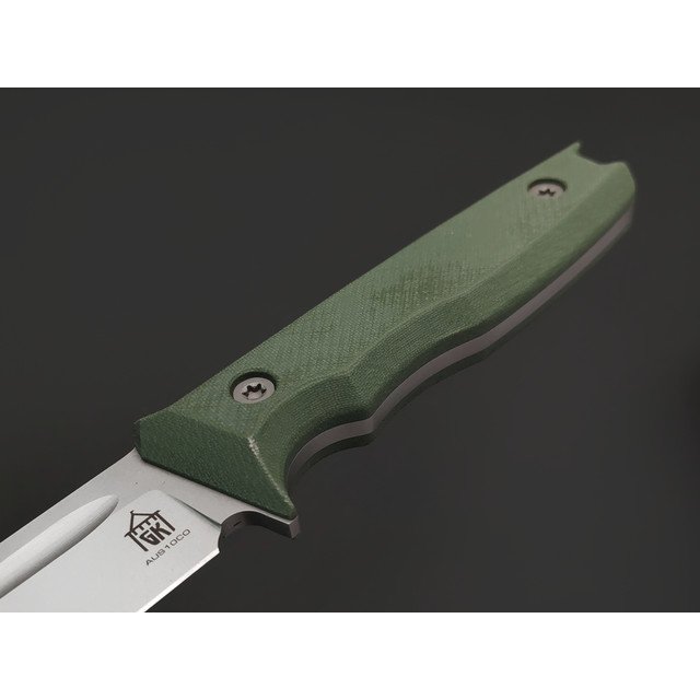Град Горький нож Тактик сталь Aus-10Co bead blast, рукоять Micarta olive