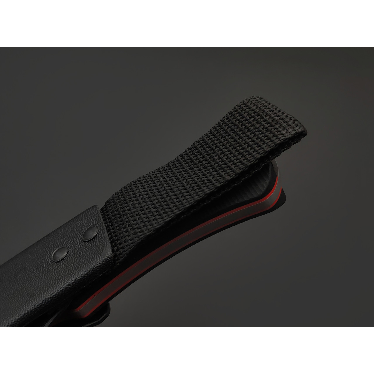 Град Горький нож Леший сталь Aus-10Co bead blast, рукоять G10 black & red