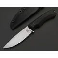Град Горький нож Леший сталь Aus-10Co bead blast, рукоять G10 black & red