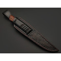 Кузница Васильева нож НЛВ183 ламинат Vanadis 10, рукоять Айронвуд, carbon fiber chaotic copper & red, мокумэ-ганэ, медь Кузница Васильева нож НЛВ183 ламинат Vanadis 10, рукоять Айронвуд, carbon fiber chaotic copper & red, мокумэ-ганэ, медь