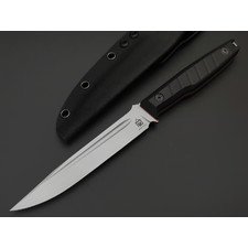 Град Горький нож Шторм сталь Aus-10Co bead blast, рукоять G10 black & red