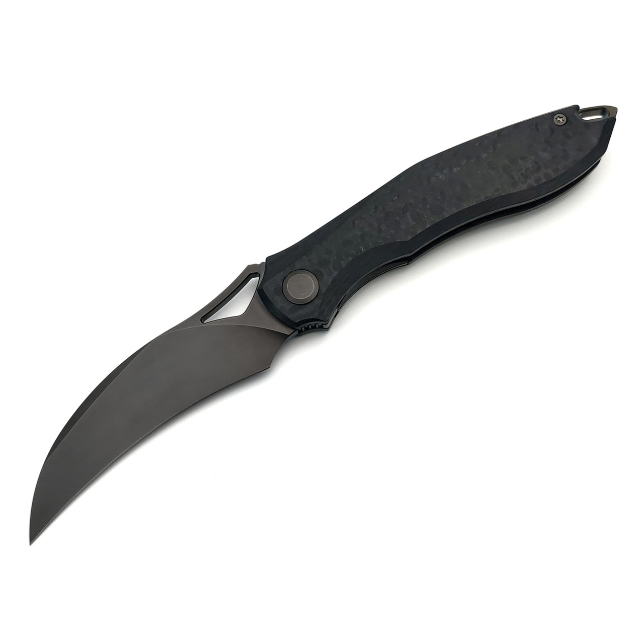 TuoTown складной нож Hawk сталь T10S black PVD, рукоять Carbon G10