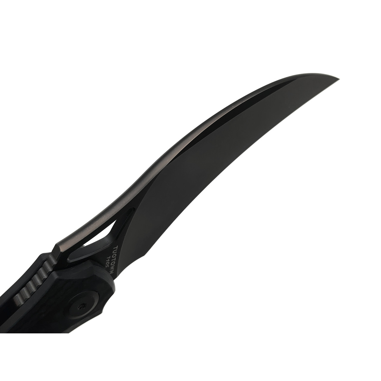TuoTown складной нож Hawk сталь T10S black PVD, рукоять Carbon G10