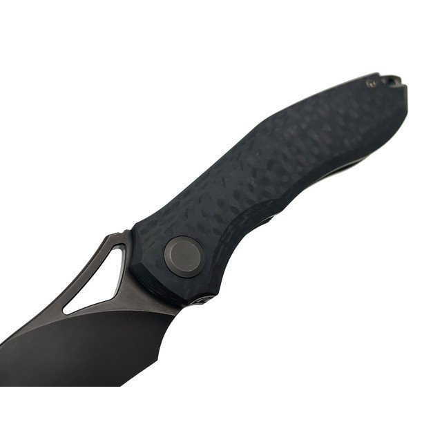 TuoTown складной нож Hawk сталь T10S black PVD, рукоять Carbon G10