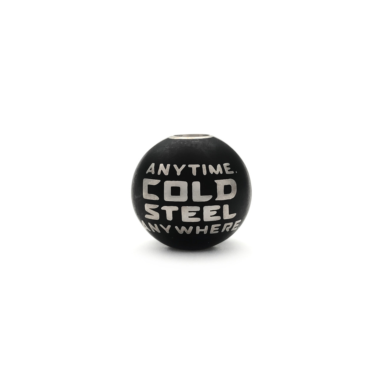 Bony Buddy бусина темлячная "Cold Steel - Anytime Anywhere black", нейзильбер, ювелирная эмаль