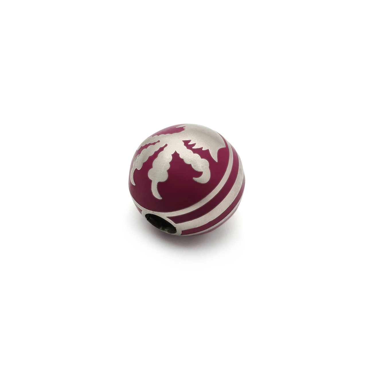 Bony Buddy бусина темлячная "Microtech burgundy" нейзильбер, ювелирная эмаль