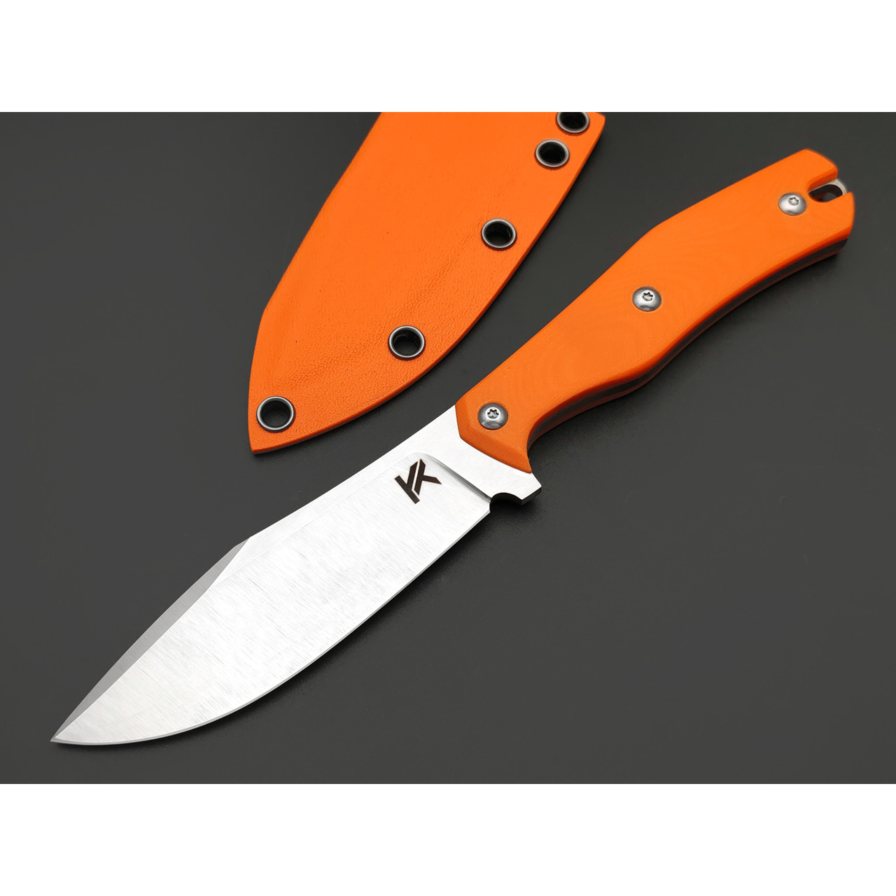 Knife Tech нож Махаон сталь K340 satin, рукоять G10 orange, kydex orange