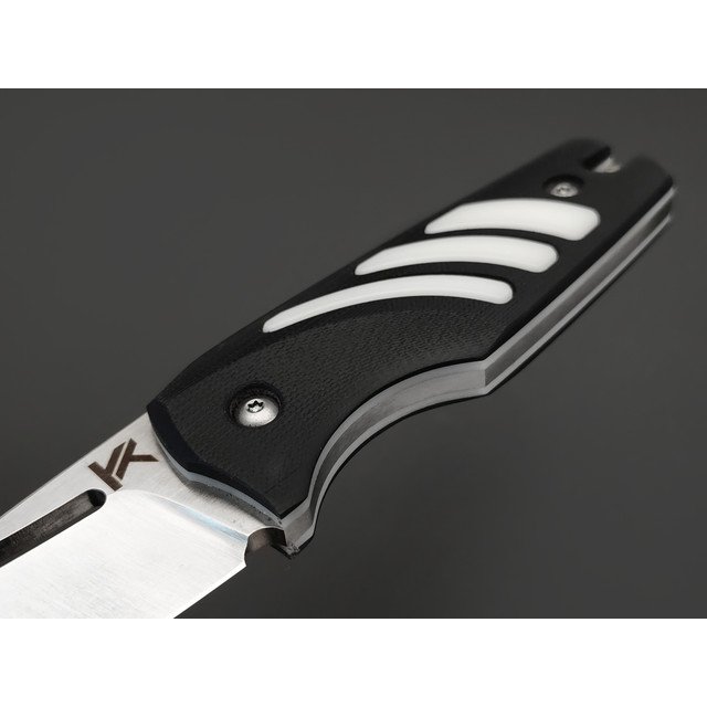 Knife Tech нож Скин-Ду сталь K340 satin, рукоять G10 black & white, kydex black