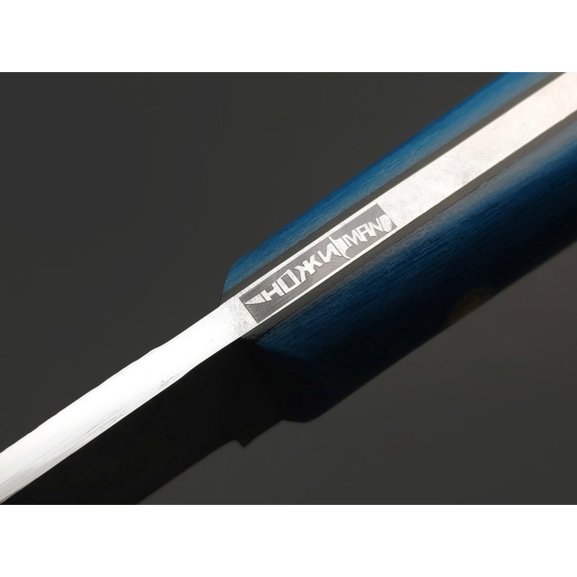 7 ножей Кукри НожиMAN сталь 65Г травление, рукоять Micarta blue, G10 black, латунь