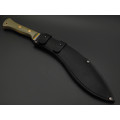 7 ножей Кукри НожиMAN сталь 65Г травление, рукоять G10 olive & yellow, латунь