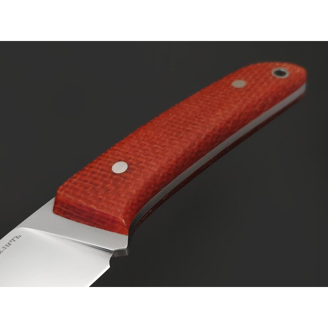 Кметь нож КМ-078 Муха сталь M390 bead blast, рукоять Micarta jute red