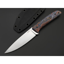 Кметь нож КМ-080 Ехидна сталь M390 bead blast, рукоять Micarta chaotic