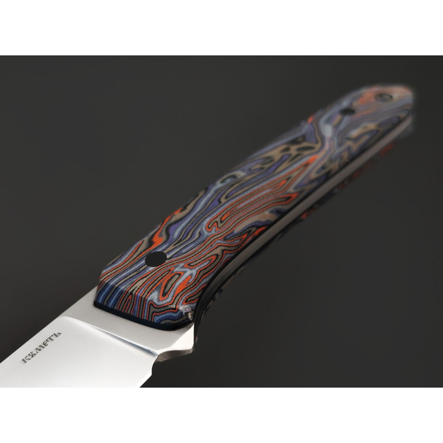 Кметь нож КМ-080 Ехидна сталь M390 bead blast, рукоять Micarta chaotic
