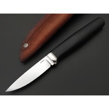 Кметь нож КМ-099 сталь Elmax bead blast, рукоять Micarta black, мельхиор