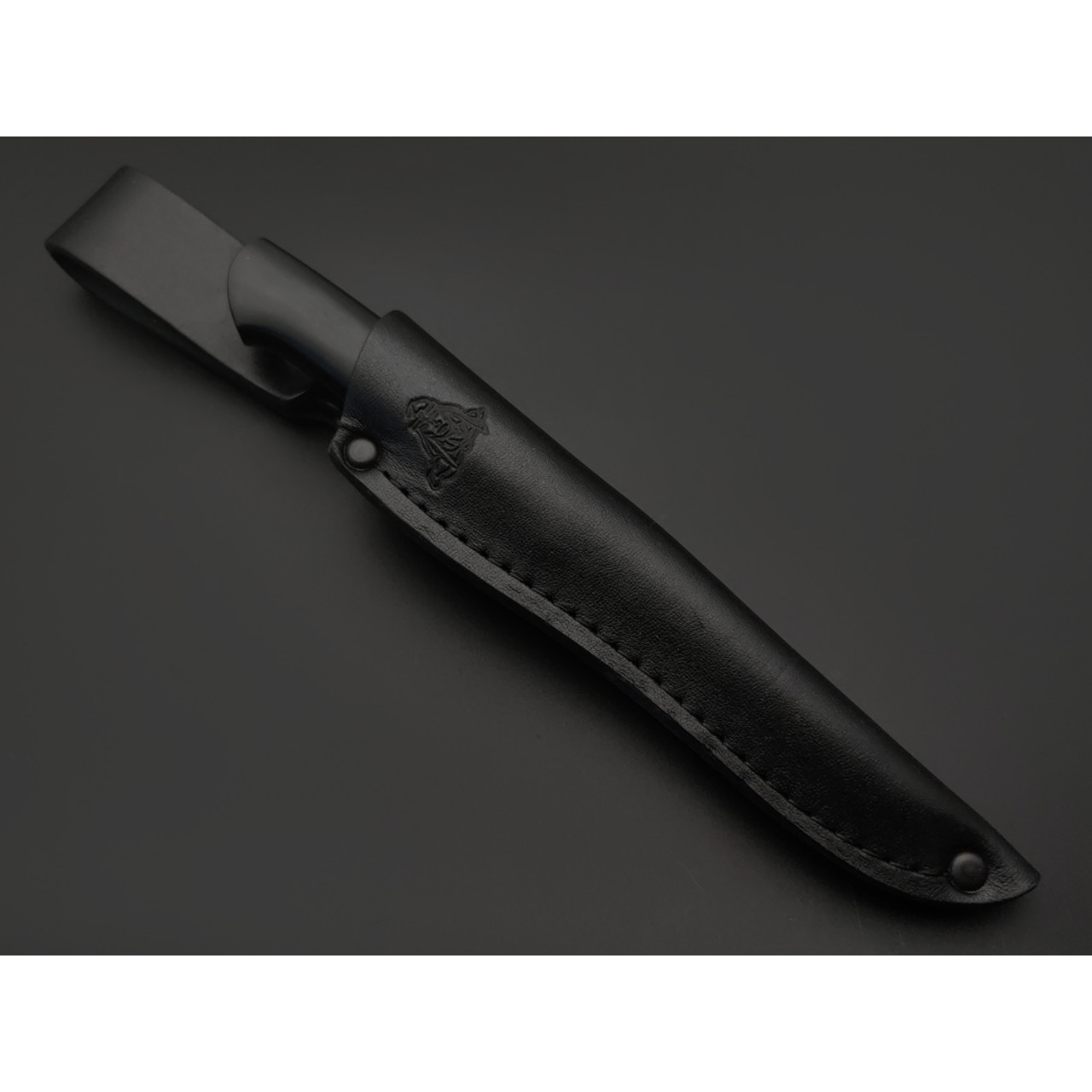 Кметь нож КМ-093 сталь Lomax PM bead blast, рукоять G10 black, мельхиор
