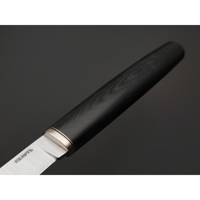 Кметь нож КМ-0104 сталь Vanax SuperClean satin, рукоять Micarta grey, мельхиор