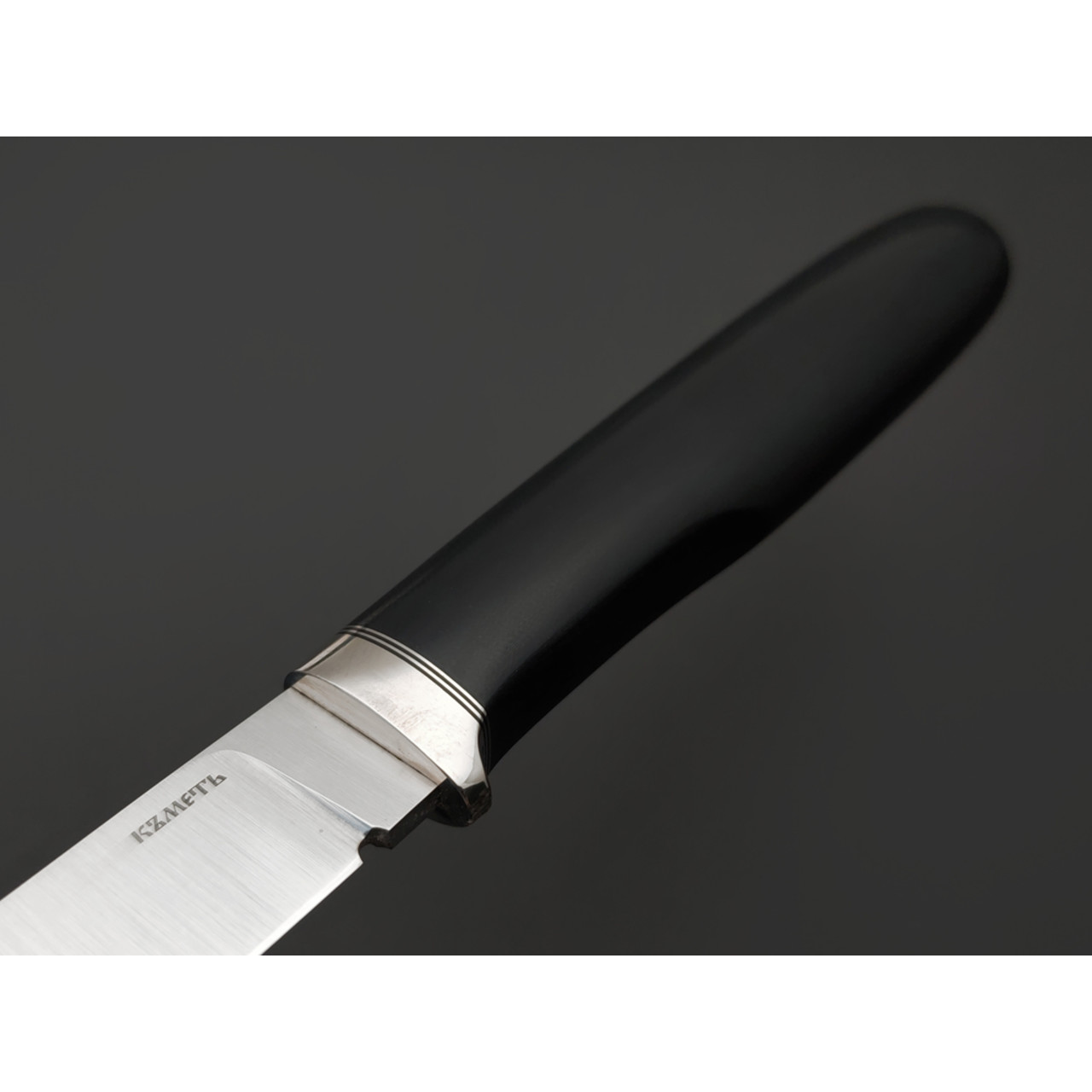 Кметь нож КМ-0103 сталь Vanax SuperClean satin, рукоять G10 black, мельхиор