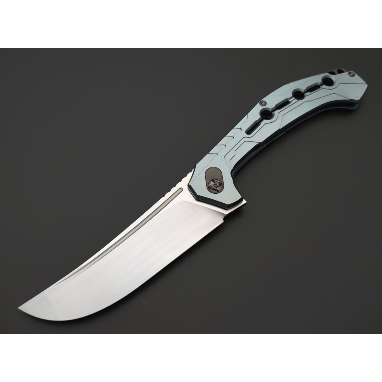 TuoTown & Knife Tech складной нож Technopchak TPK-MBL сталь TMAX satin, рукоять Titanium TC4 blue