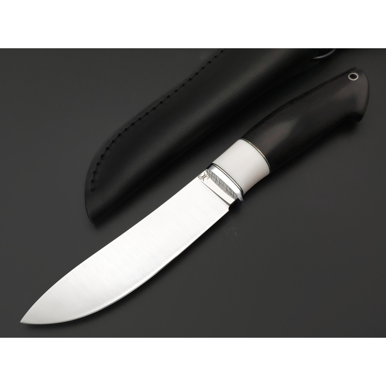 Кузница Ковчег нож Таёжный сталь VG-10 satin, рукоять Чёрный граб, кориан