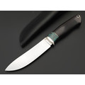 Кузница Ковчег нож Таёжный сталь VG-10 satin, рукоять Чёрный граб, стаб. карельская берёза зелёная, мельхиор Кузница Ковчег нож Таёжный сталь VG-10 satin, рукоять Чёрный граб, стаб. карельская берёза зелёная, мельхиор