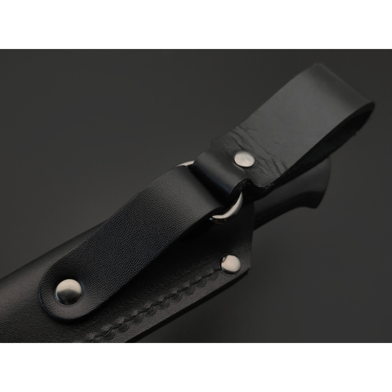 Кузница Ковчег нож Таёжный сталь VG-10 satin, рукоять Чёрный граб, стаб. карельская берёза зелёная, мельхиор