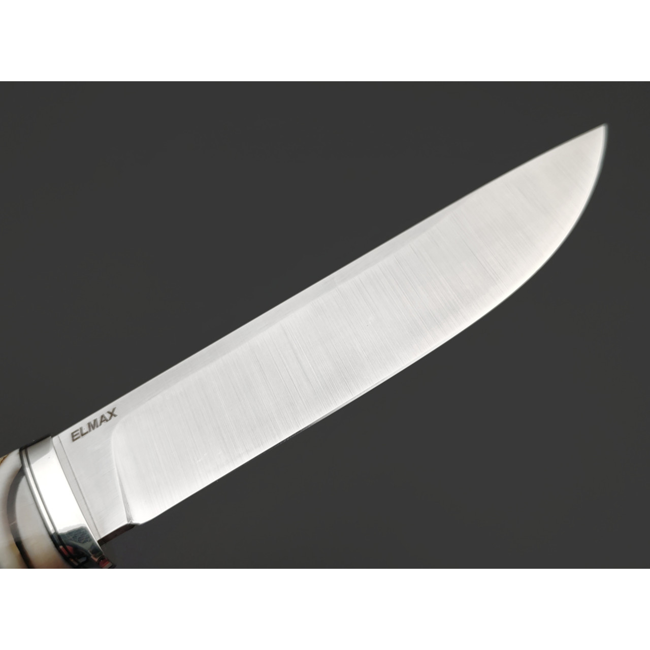 Кузница Ковчег нож Скаут сталь Elmax satin, рукоять стаб. Карельская берёза, стаб. бивень мамонта, мельхиор