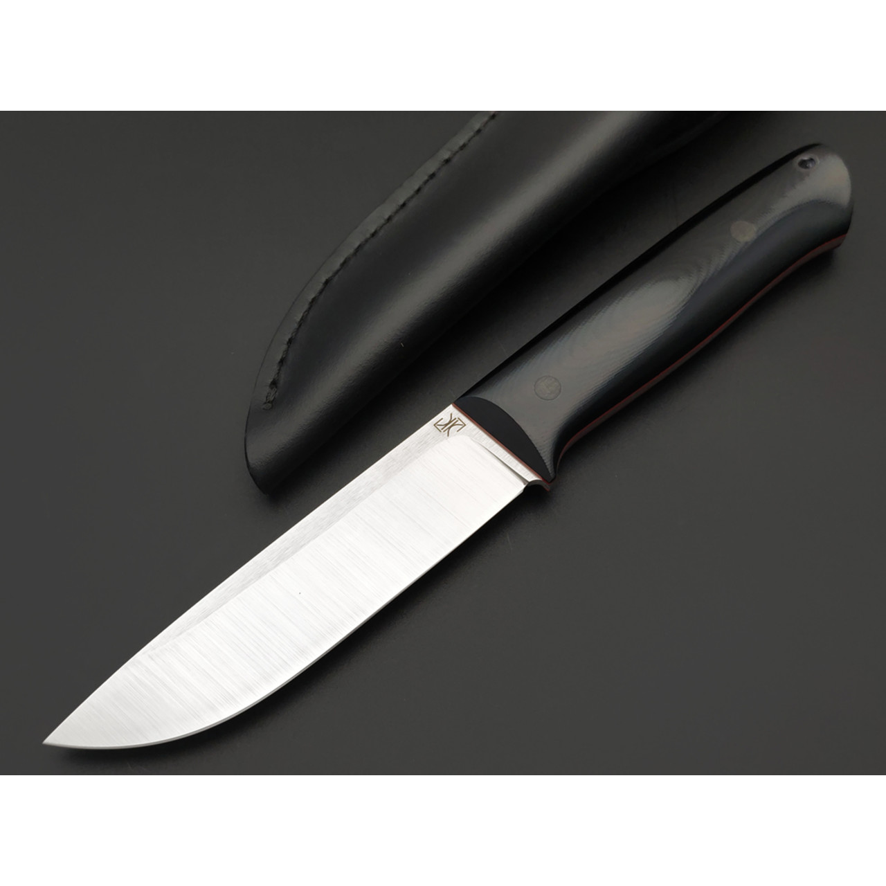 Кузница Ковчег нож Прямой ЦМ сталь Elmax satin, рукоять G10 black & red