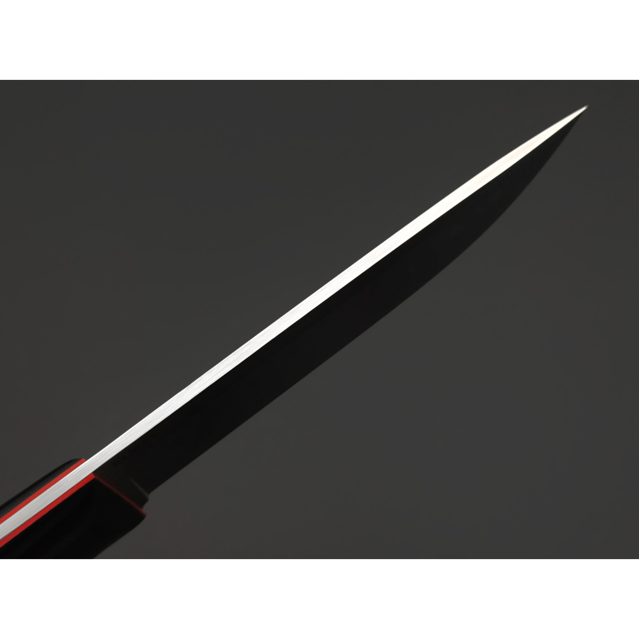 Кузница Ковчег нож Прямой ЦМ сталь Elmax satin, рукоять G10 black & red