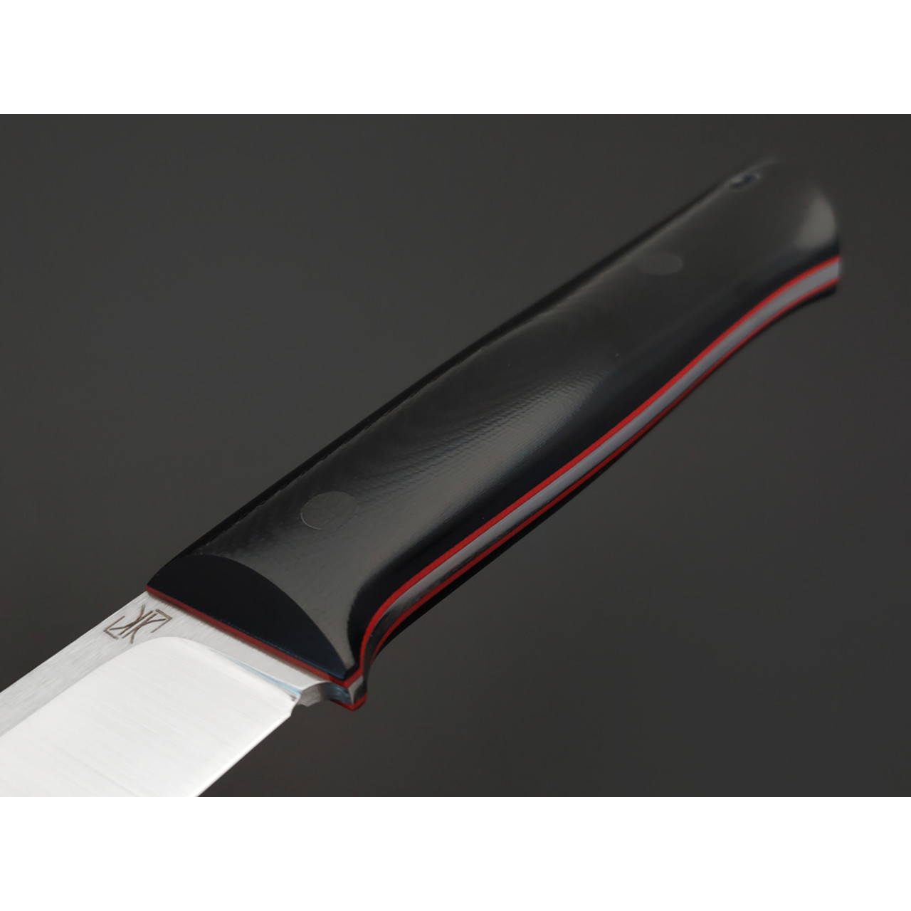 Кузница Ковчег нож Прямой ЦМ сталь Elmax satin, рукоять G10 black & red
