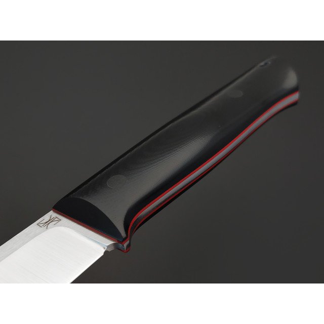 Кузница Ковчег нож Прямой ЦМ сталь Elmax satin, рукоять G10 black & red