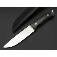 Кузница Ковчег нож Прямой ЦМ сталь D2 полировка, рукоять G10 black & red