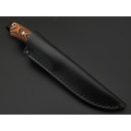 Кузница Ковчег нож Прямой ЦМ сталь D2 полировка, рукоять G10 black & orange
