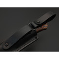 Кузница Ковчег нож Прямой ЦМ сталь D2 полировка, рукоять G10 black & orange