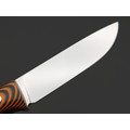 Кузница Ковчег нож Прямой ЦМ сталь D2 полировка, рукоять G10 black & orange