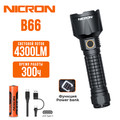 NICRON светодиодный тактический фонарь B66 4300LM IPX8