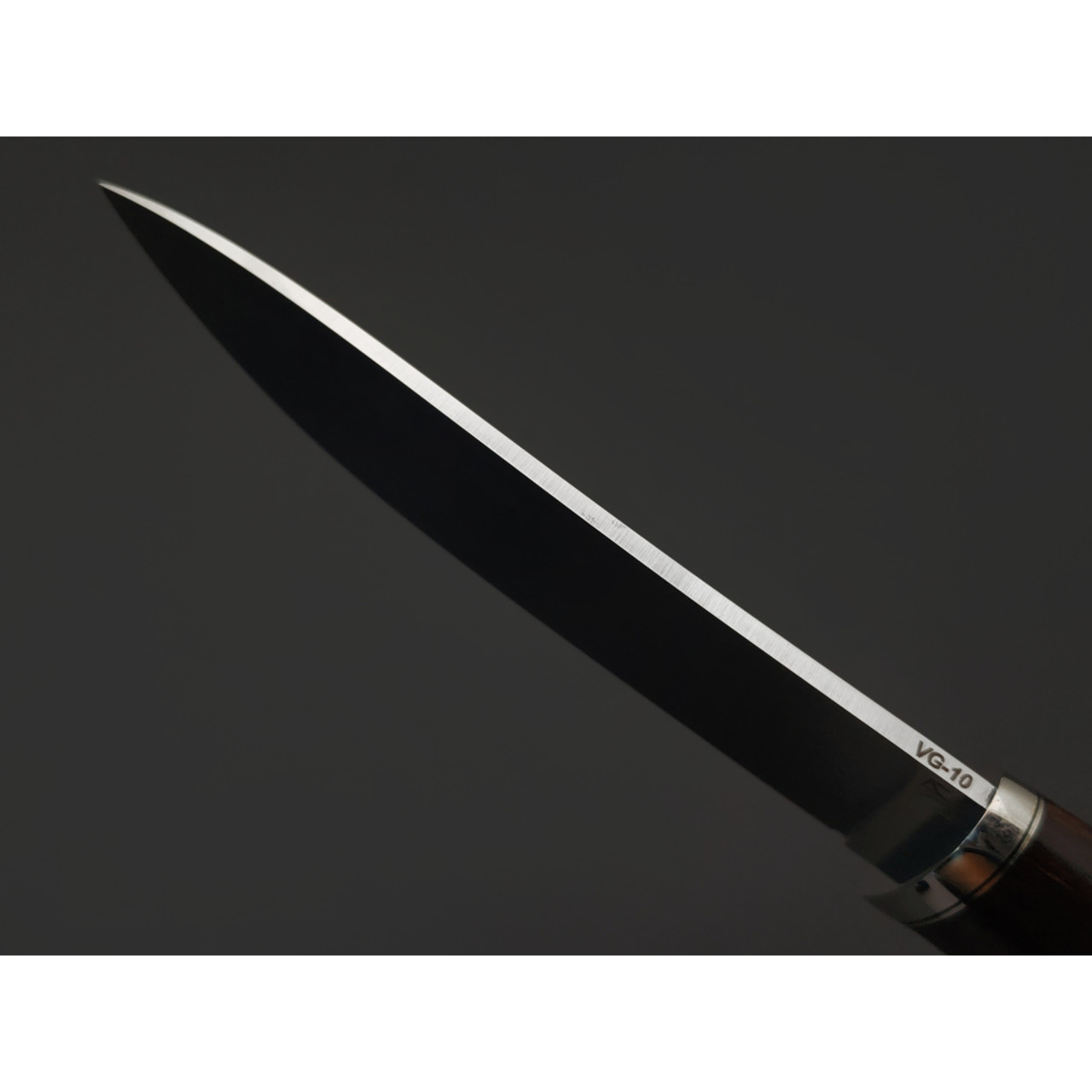 Кузница Ковчег нож Таёжный сталь VG-10 satin, рукоять Чёрный граб, айронвуд, мельхиор